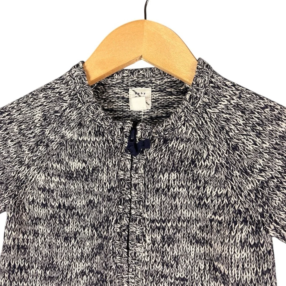 Baby Gap Navy Marled Zip-Front Sweater – 18–24 Months